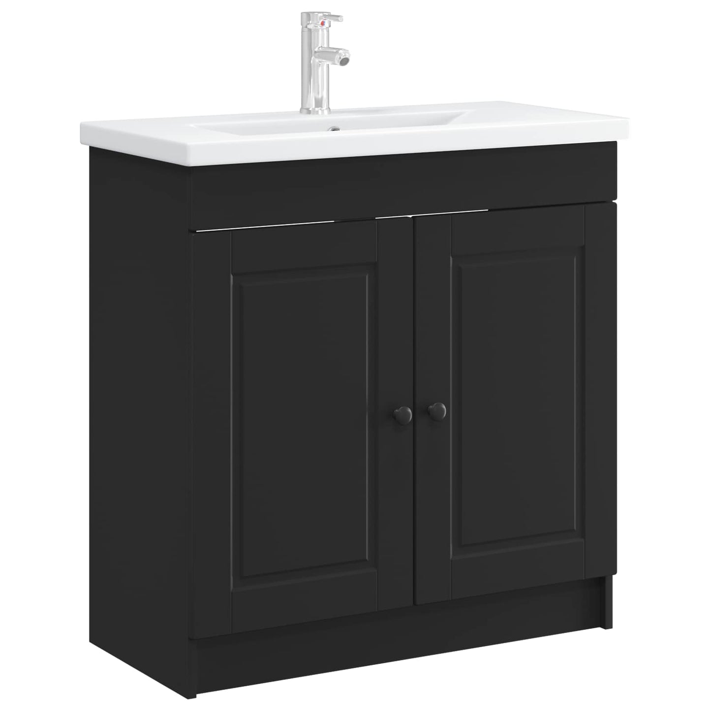 Mobiletto da bagno sotto il lavello Nero 78,5 x 37,5 x 81 cm | homemem39