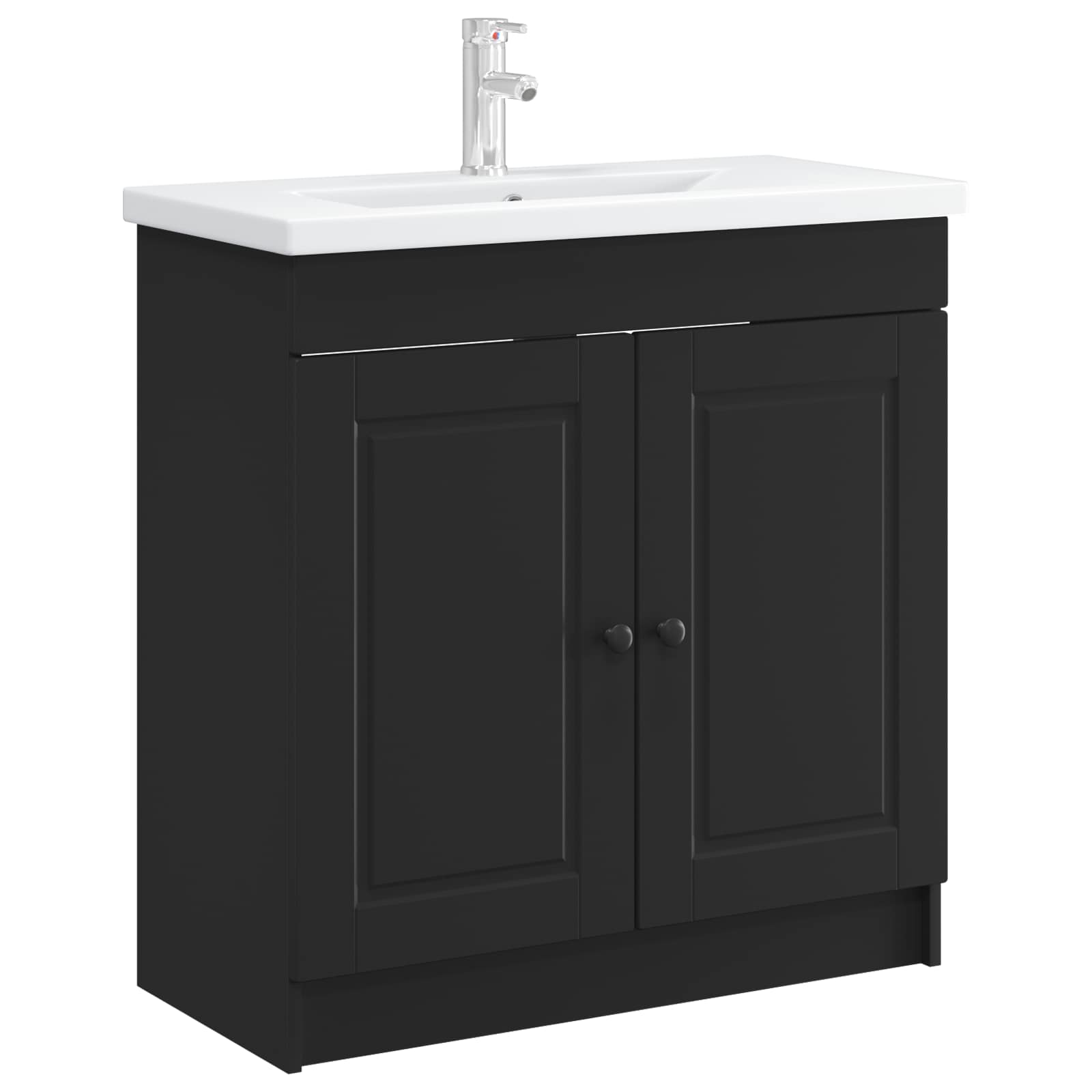 Mobiletto da bagno sotto il lavello Nero 78,5 x 37,5 x 81 cm | homemem39