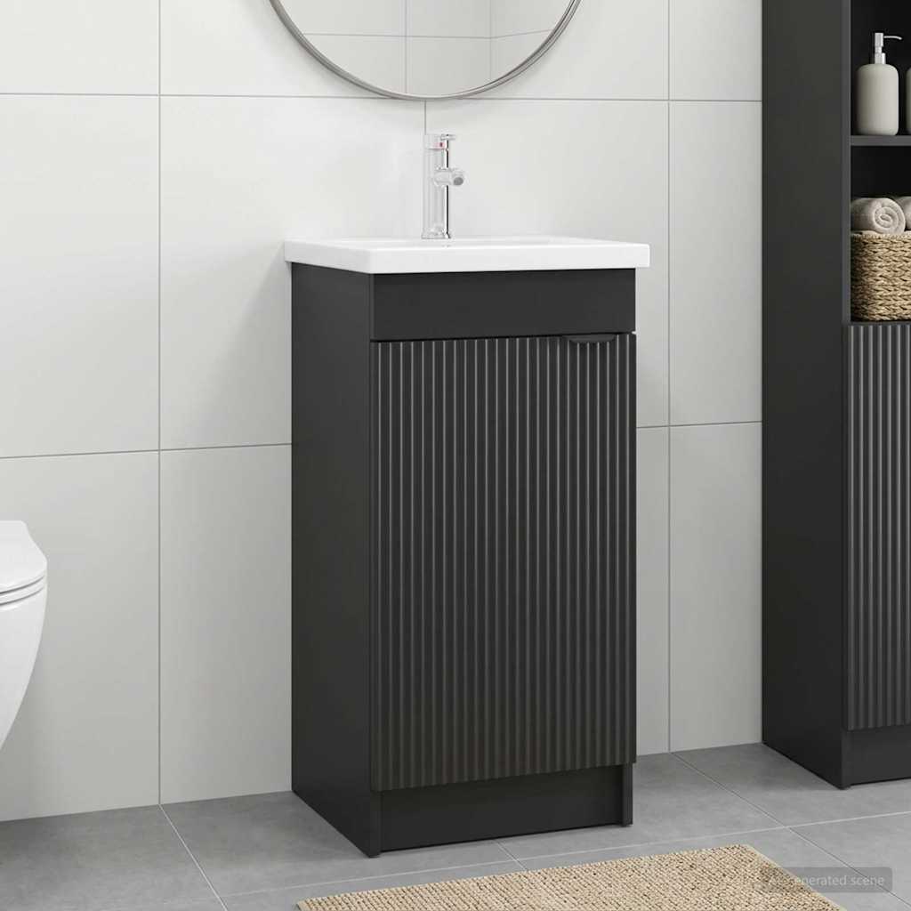 Mobile da bagno con lavabo Nero 42 x 40 x 84,5 cm | homemem39