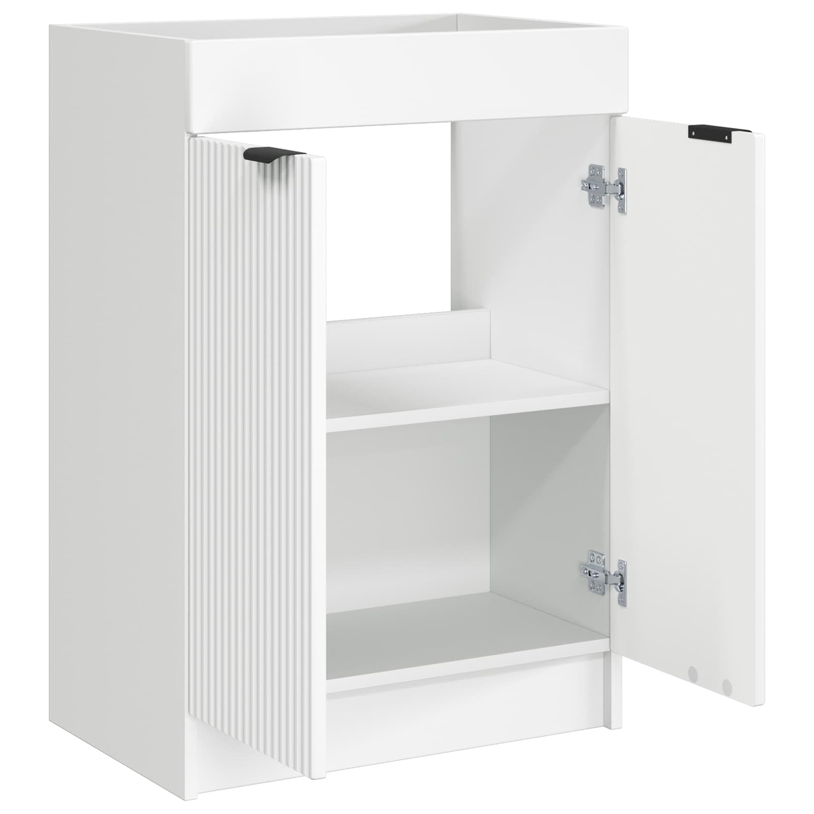 Mobiletto da bagno sotto il lavello Bianco 56 x 37,5 x 81 cm | homemem39