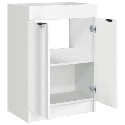 Mobiletto da bagno sotto il lavello Bianco 56 x 37,5 x 81 cm | homemem39