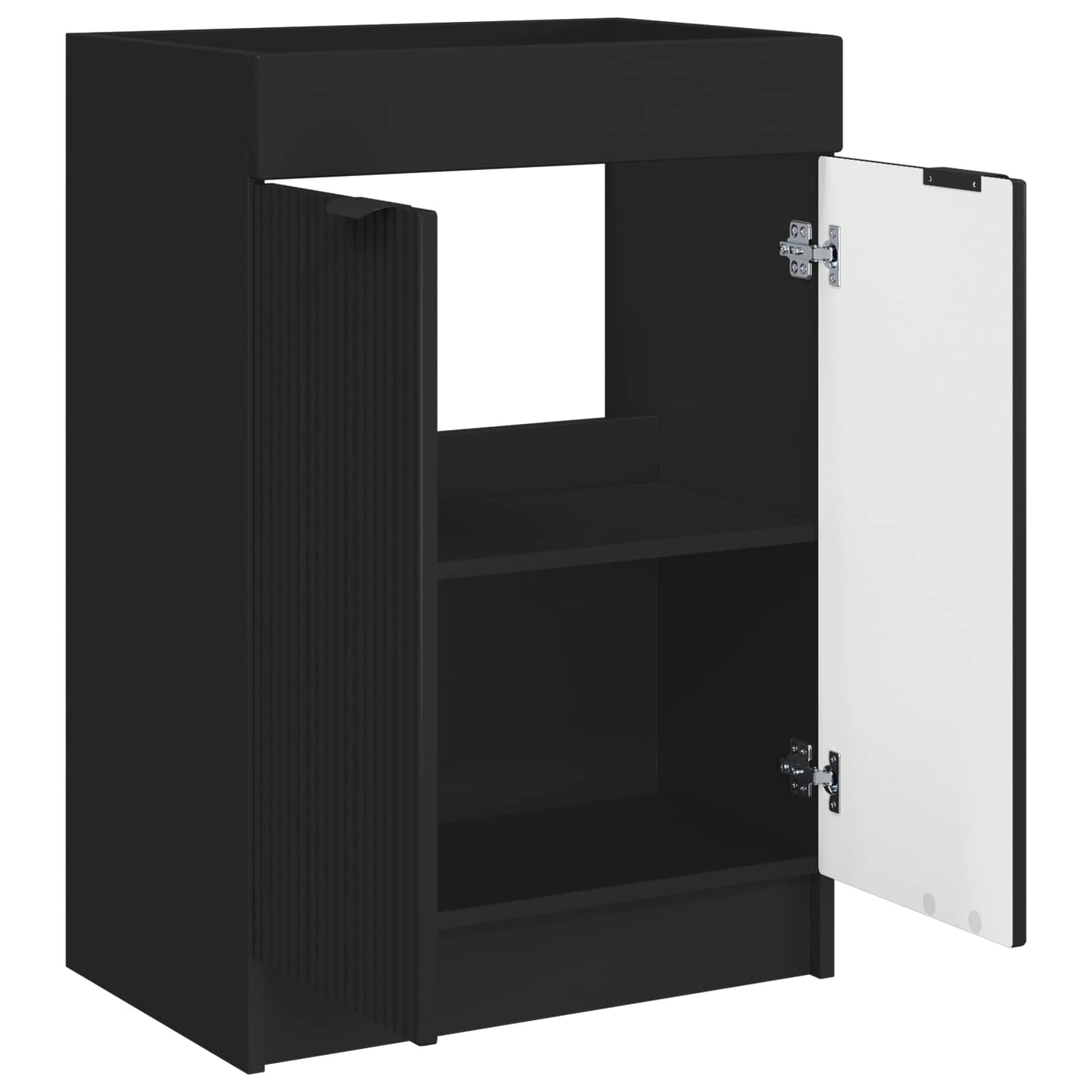 Mobiletto da bagno sotto il lavello Nero 56 x 37,5 x 81 cm | homemem39