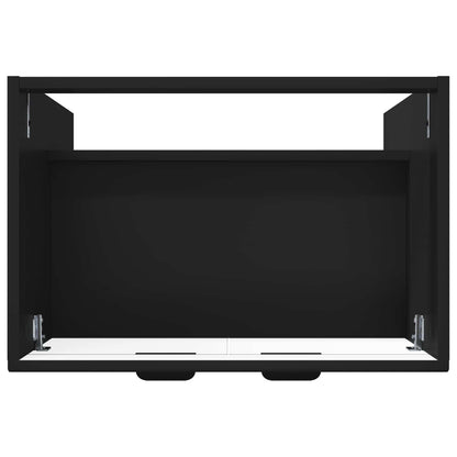 Mobiletto da bagno sotto il lavello Nero 56 x 37,5 x 81 cm | homemem39