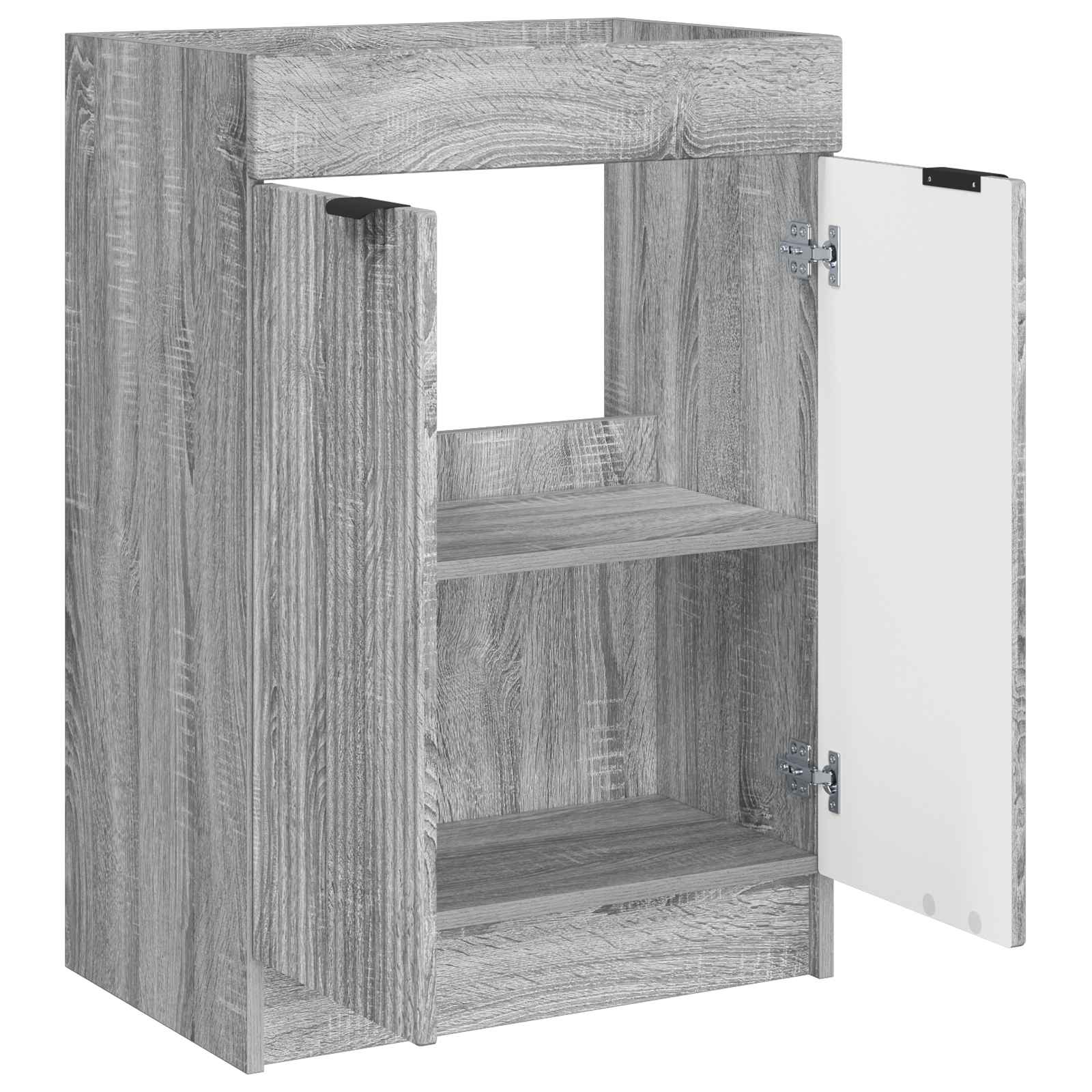 Mobiletto da bagno sotto il lavello Sonoma grigio | homemem39