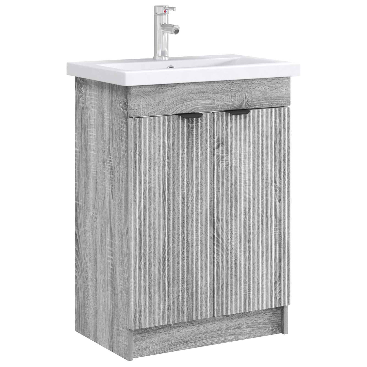 Mobiletto da bagno sotto il lavello Sonoma grigio | homemem39