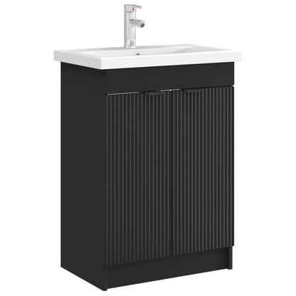 Mobiletto da bagno sotto il lavello Nero 78,5 x 37,5 x 81 cm | homemem39