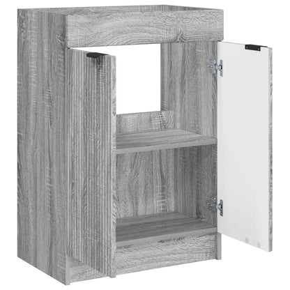 Mobiletto da bagno sotto il lavello Sonoma grigio | homemem39