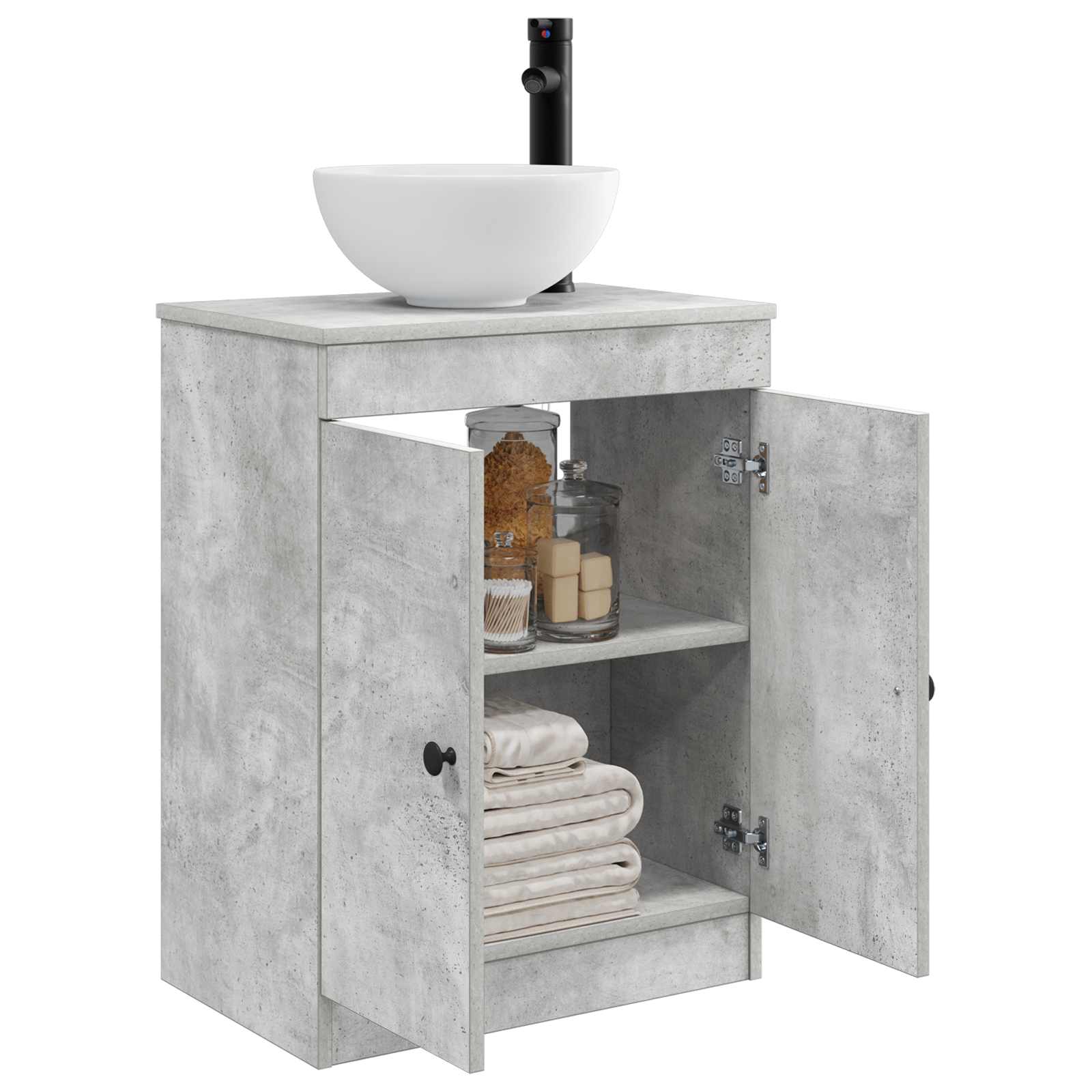 Mobile da bagno con lavabo Grigio Cemento 54 x 35 x 83 cm | homemem39