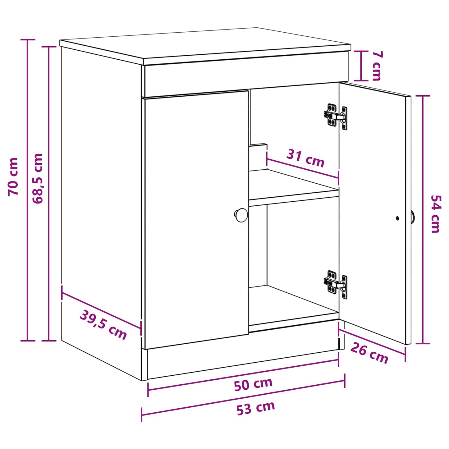 Mobile da Bagno Legno antico 54 x 41 x 70 cm | homemem39