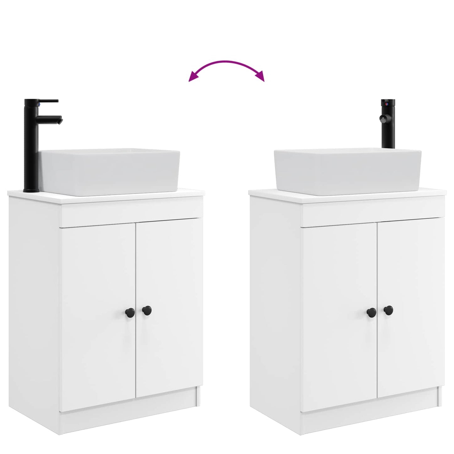 Mobile da bagno con lavabo Bianco 54 x 35 x 83 cm