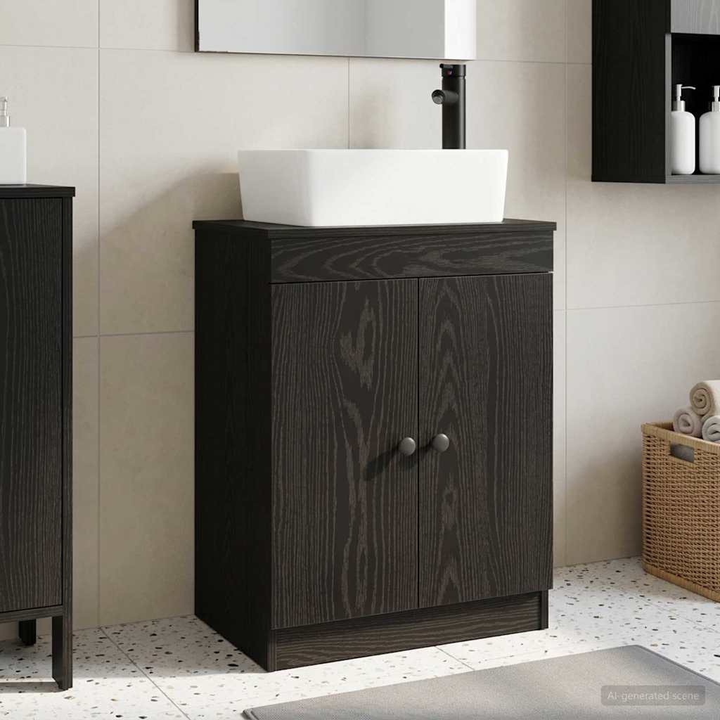Mobile da bagno con lavabo Nero 54 x 35 x 83 cm