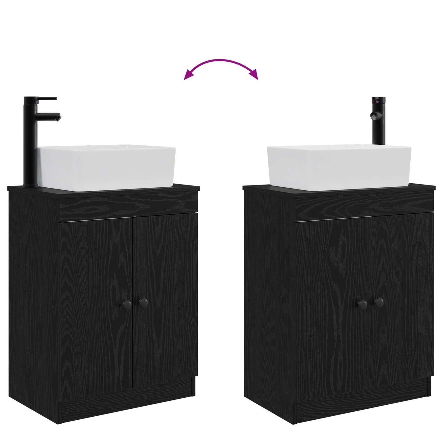 Mobile da bagno con lavabo Nero 54 x 35 x 83 cm | homemem39