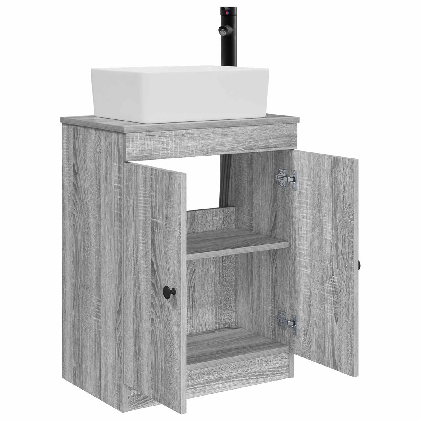 Mobile da bagno con lavabo Sonoma grigio 54 x 35 x 83 cm