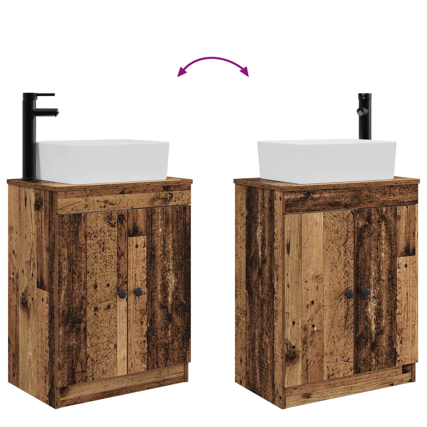 Mobile da bagno con lavabo Legno antico 54 x 35 x 83 cm | homemem39