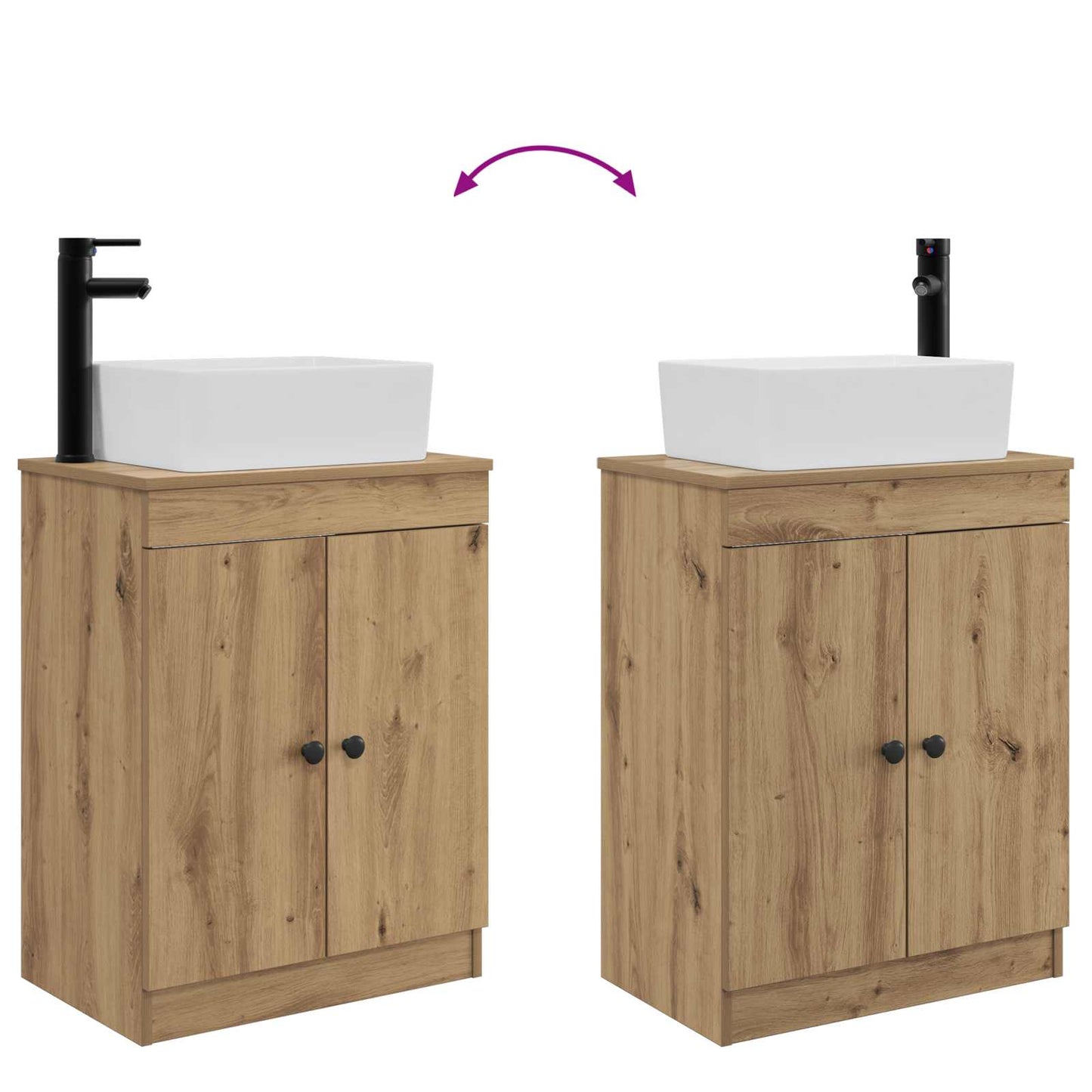 Mobile da bagno con lavabo Rovere Artigianale 54 x 35 x 83 cm | homemem39