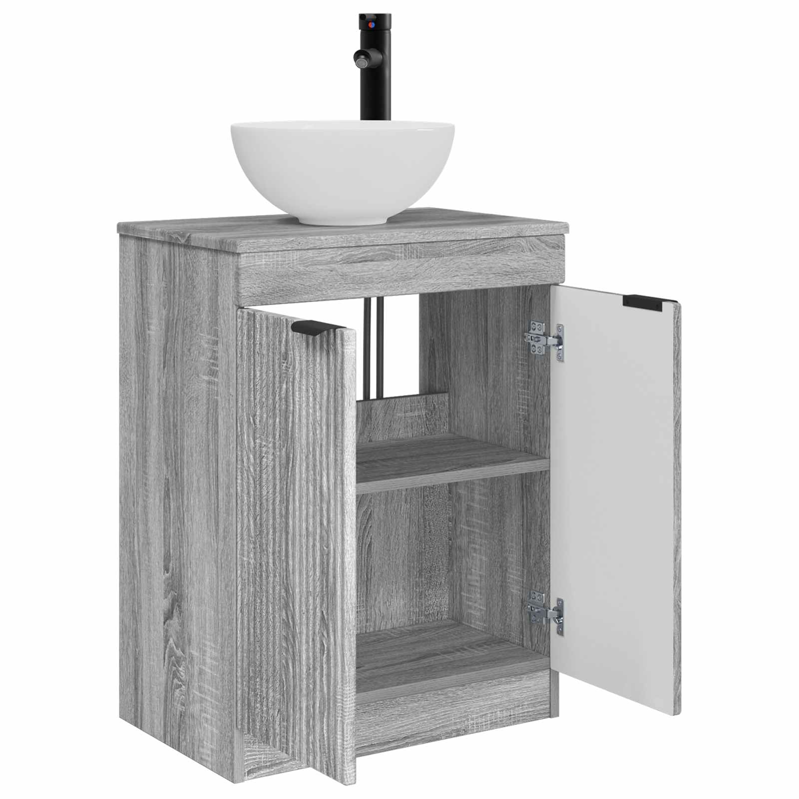 Mobile da bagno con lavabo Sonoma grigio 54 x 35 x 83 cm | homemem39