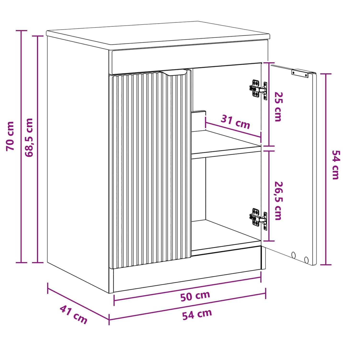 Mobile da Bagno Grigio Cemento 54 x 41 x 70 cm | homemem39