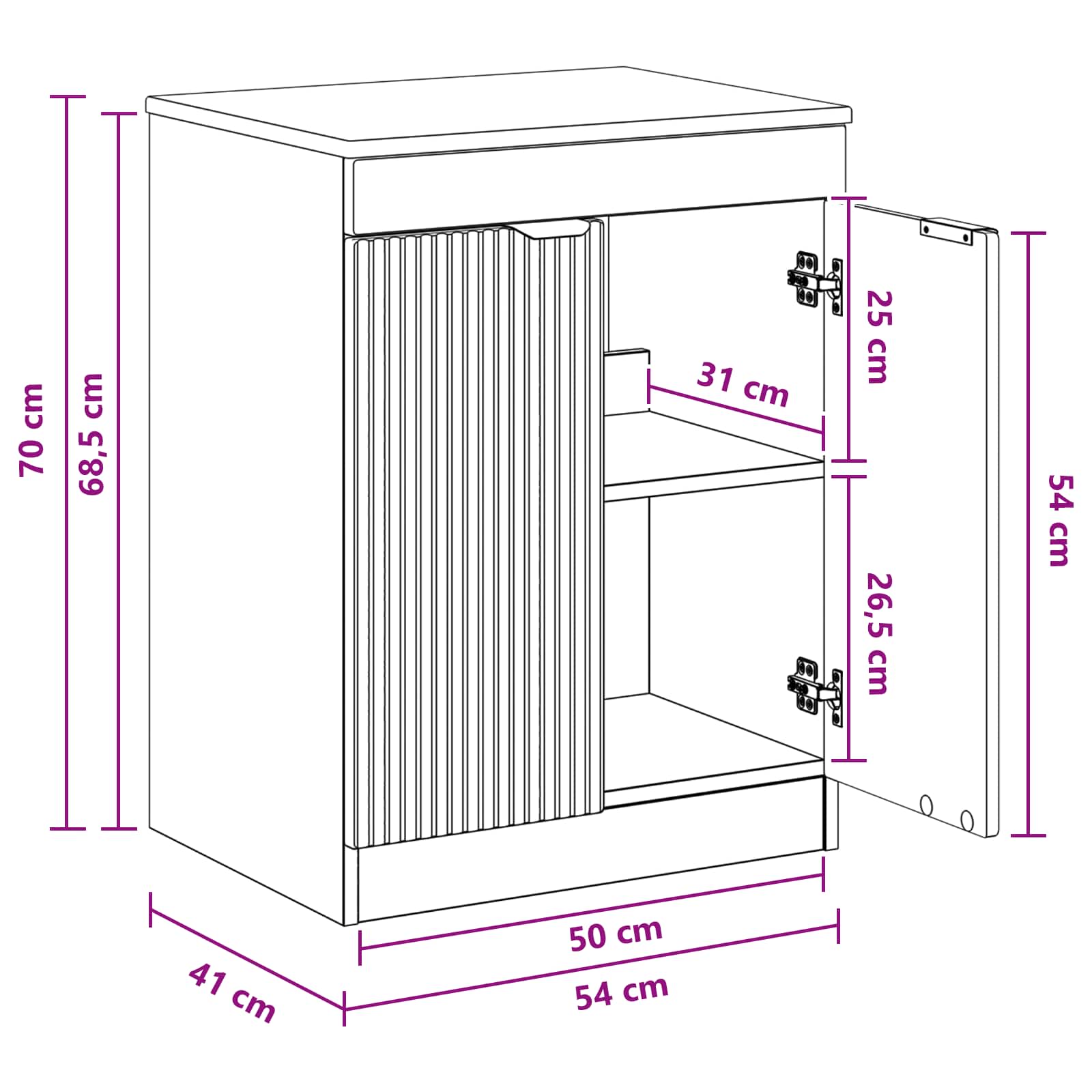 Mobile da Bagno Legno antico 54 x 41 x 70 cm | homemem39