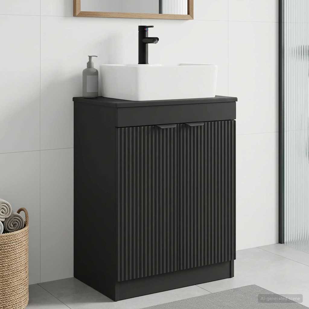 Mobile da bagno con lavabo Nero 54 x 35 x 83 cm