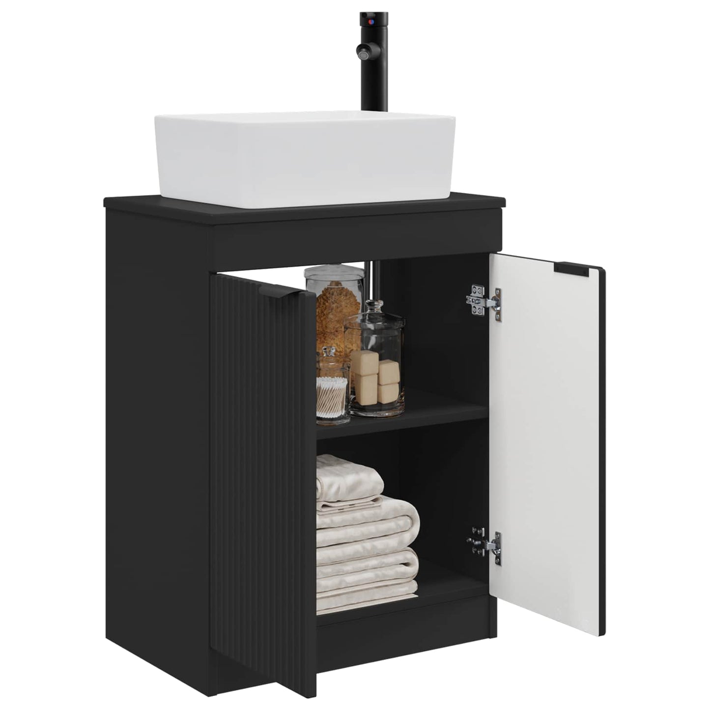 Mobile da bagno con lavabo Nero 54 x 35 x 83 cm