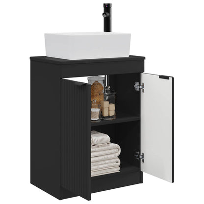Mobile da bagno con lavabo Nero 54 x 35 x 83 cm