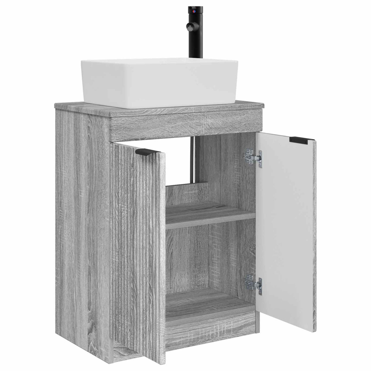 Mobile da bagno con lavabo Sonoma grigio 54 x 35 x 83 cm