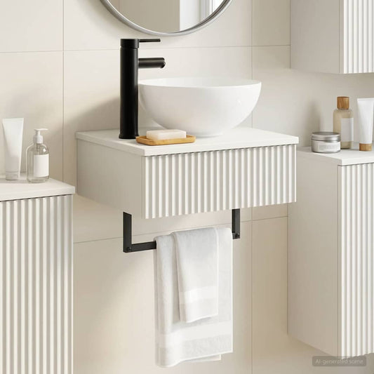 Lavabo da Parete Bianco 40 x 35 x 39 cm Legno ingegnerizzato
