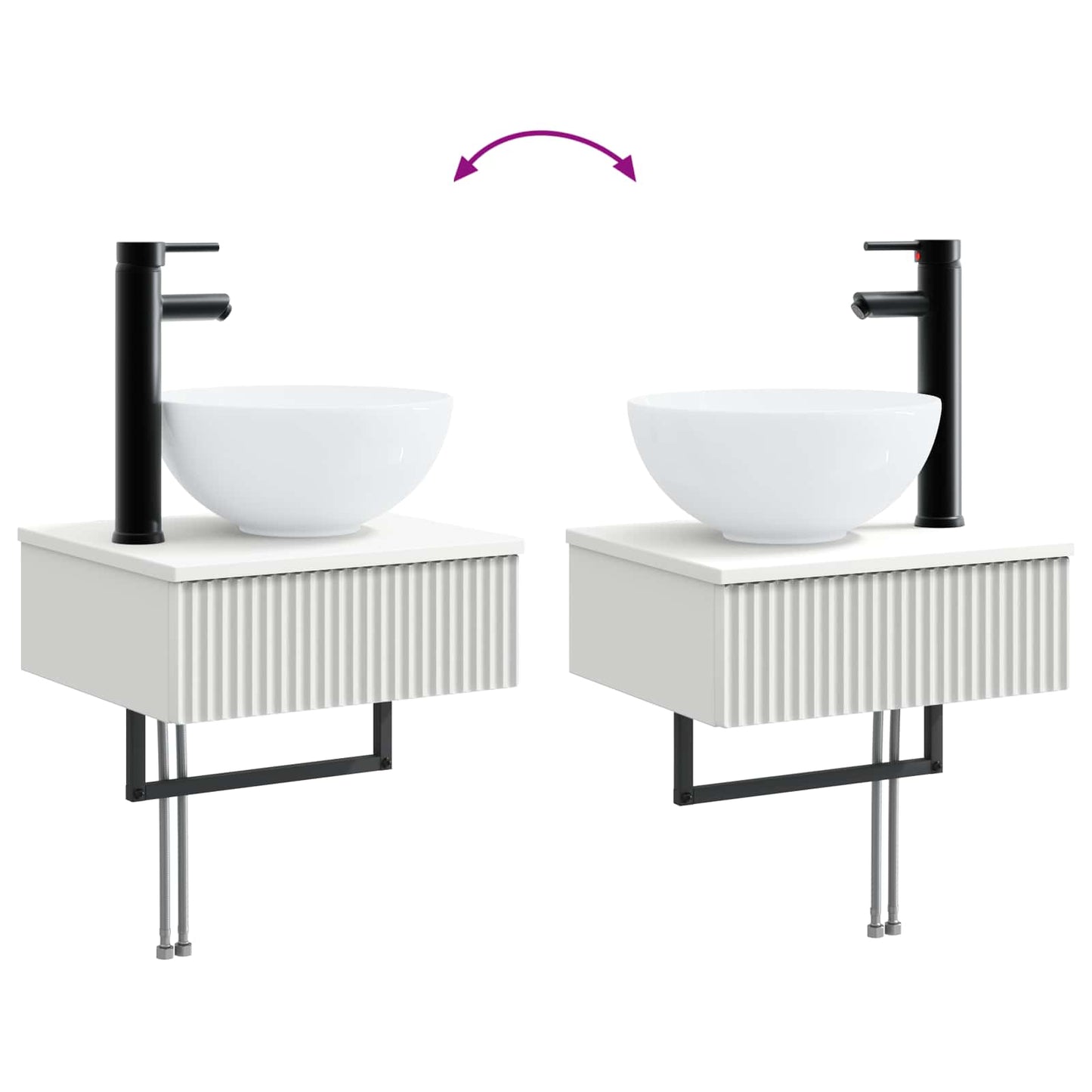 Lavabo da Parete Bianco 40 x 35 x 39 cm Legno ingegnerizzato | homemem39