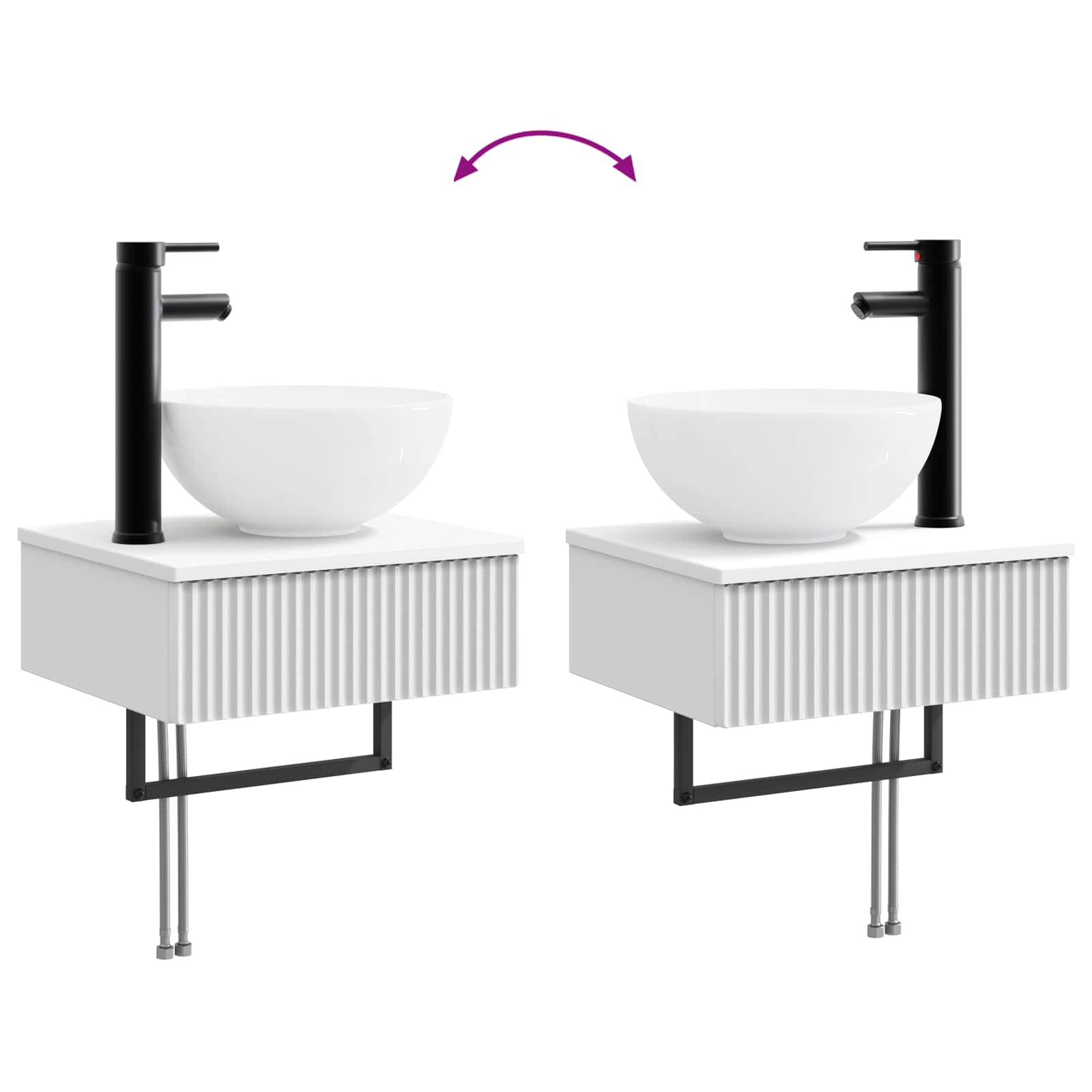 Lavabo da Parete Bianco 40 x 35 x 39 cm Legno ingegnerizzato | homemem39