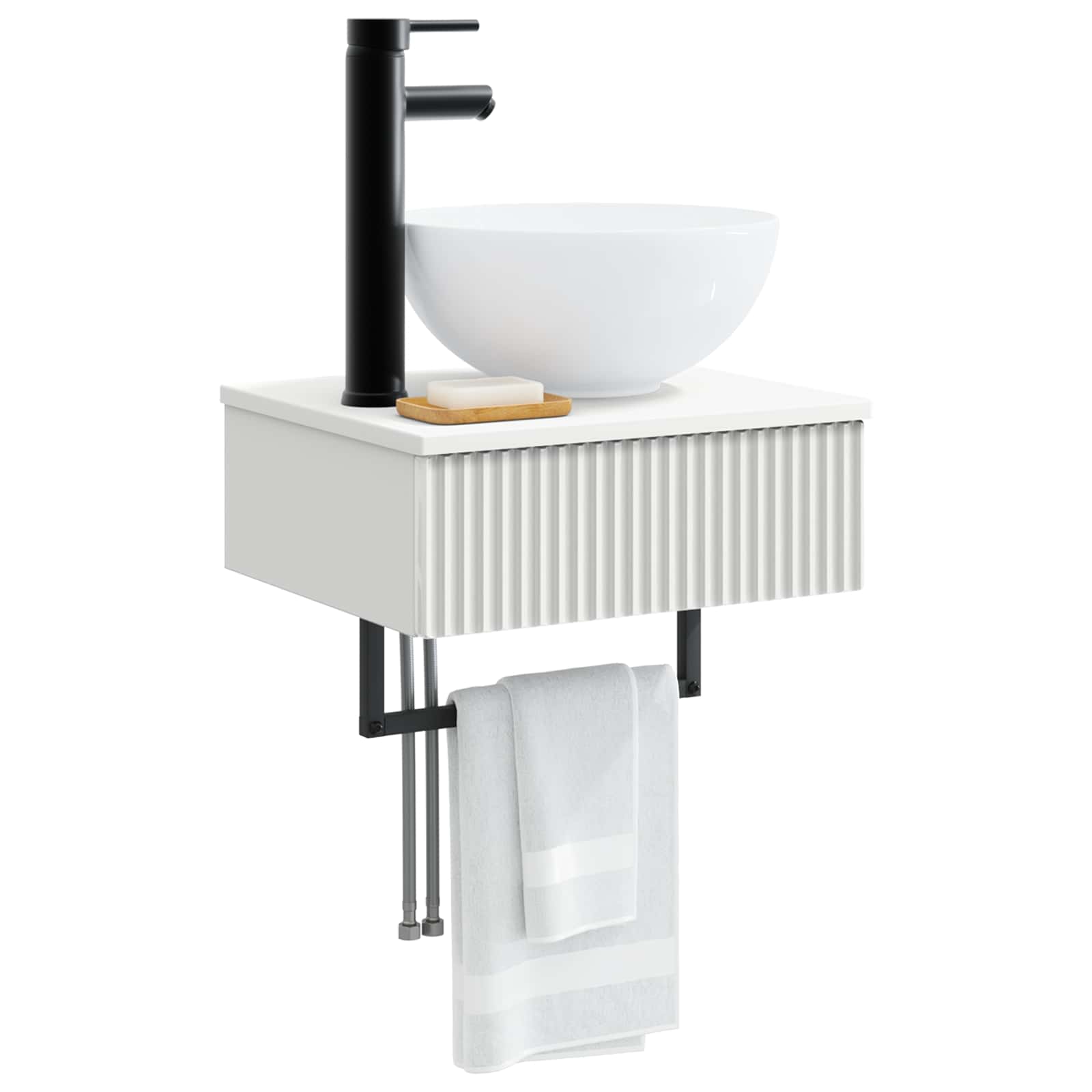 Lavabo da Parete Bianco 40 x 35 x 39 cm Legno ingegnerizzato | homemem39