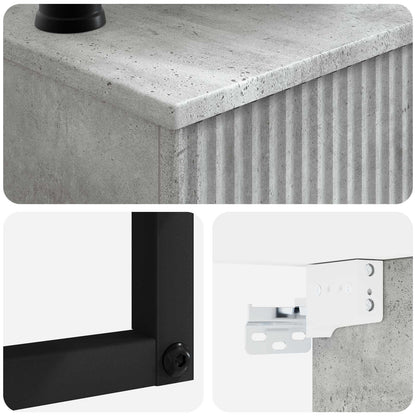 Lavabo da Parete Grigio Cemento 40 x 35 x 39 cm | homemem39