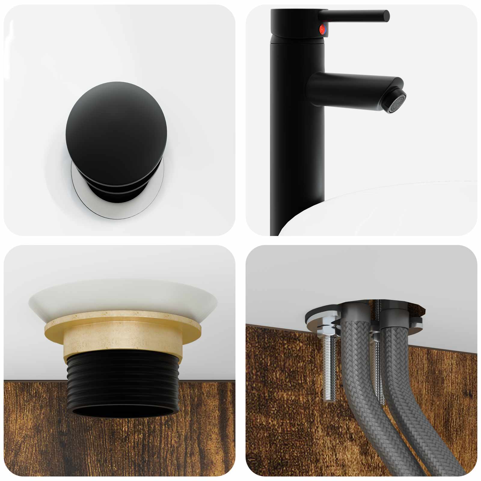 Lavabo da Parete Rovere Fumo 40 x 41 x 40,5 cm | homemem39