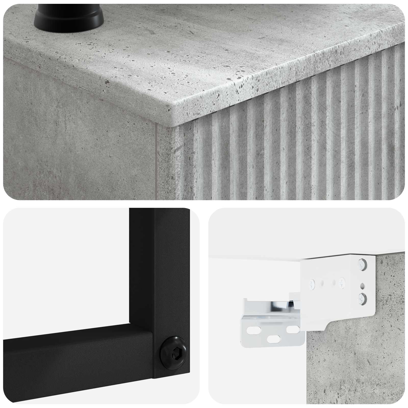 Lavabo da Parete Grigio Cemento 50 x 41 x 39 cm | homemem39