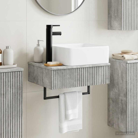 Lavabo da Parete Grigio Cemento 50 x 41 x 39 cm | homemem39