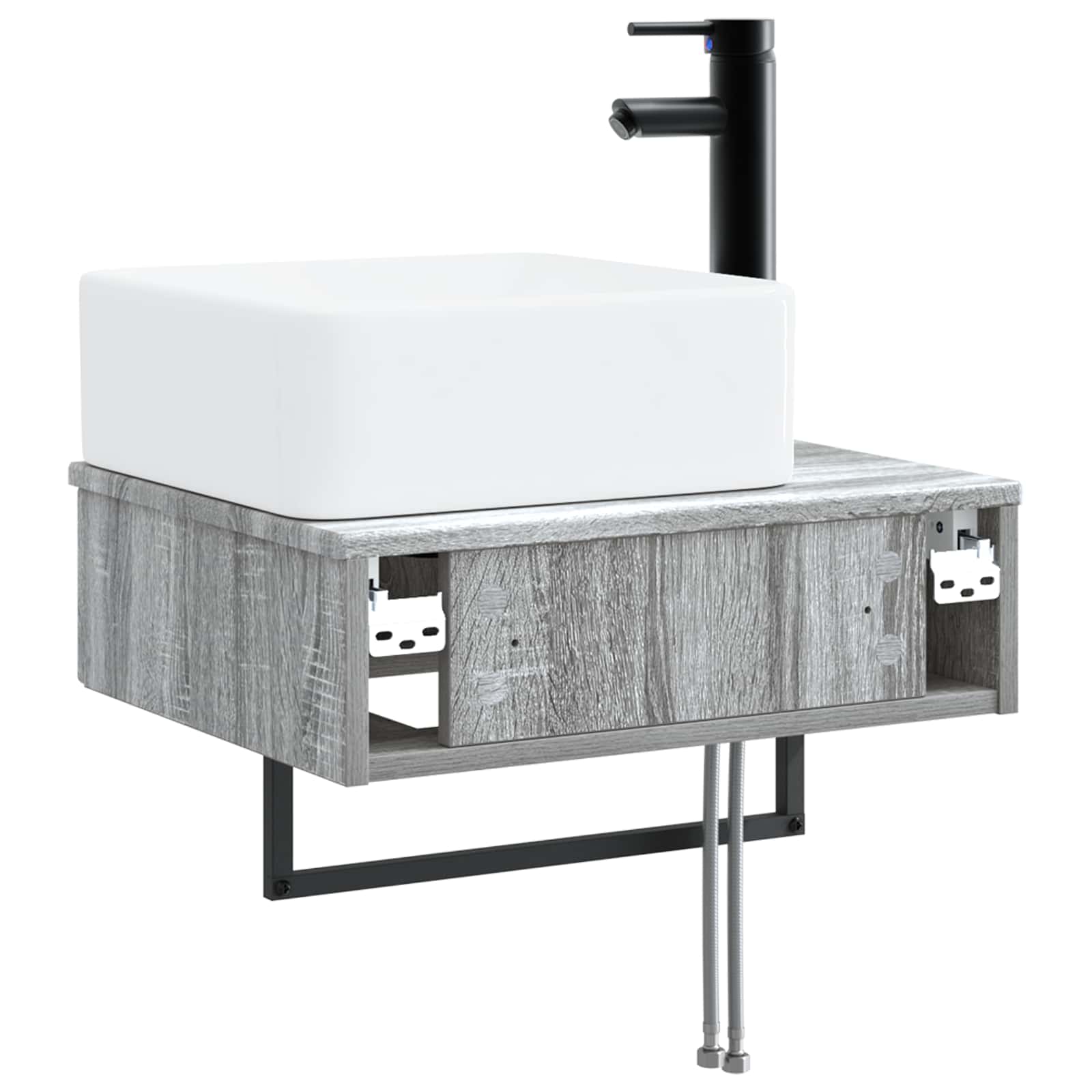 Lavabo da Parete Sonoma grigio 50 x 41 x 39 cm | homemem39