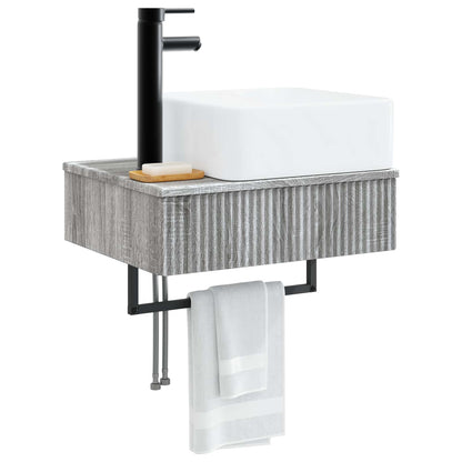 Lavabo da Parete Sonoma grigio 50 x 41 x 39 cm | homemem39