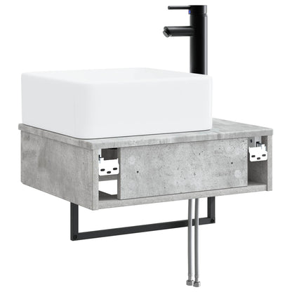 Lavabo da Parete Grigio Cemento 53 x 35 x 39 cm | homemem39