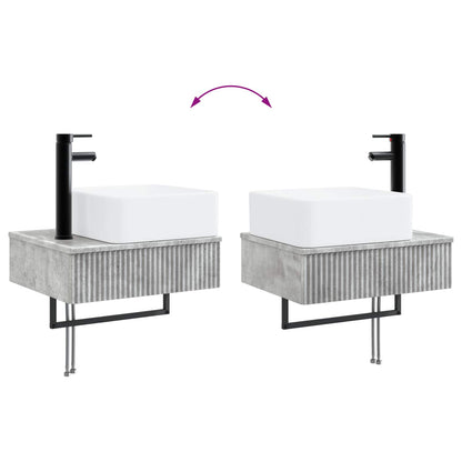 Lavabo da Parete Grigio Cemento 53 x 35 x 39 cm | homemem39