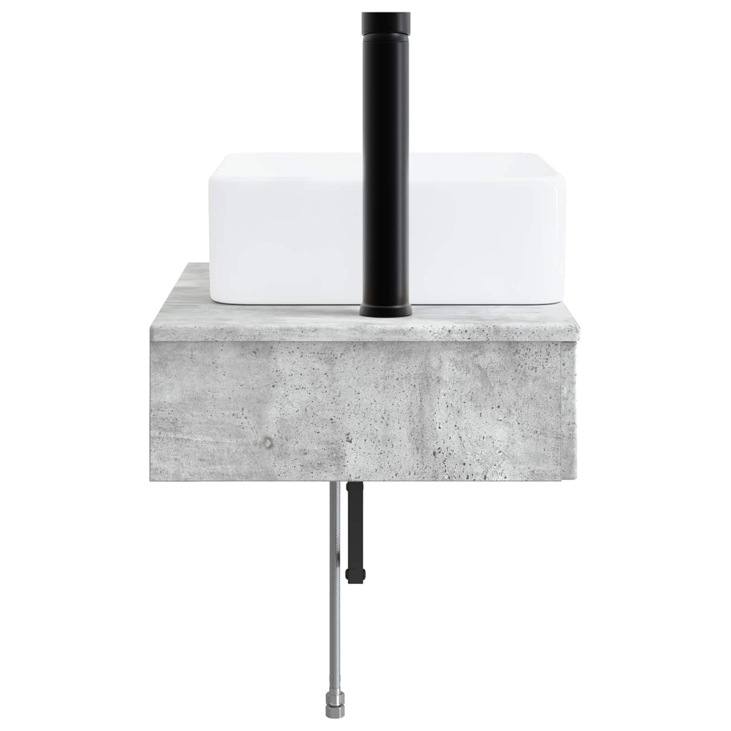 Lavabo da Parete Grigio Cemento 53 x 35 x 39 cm | homemem39