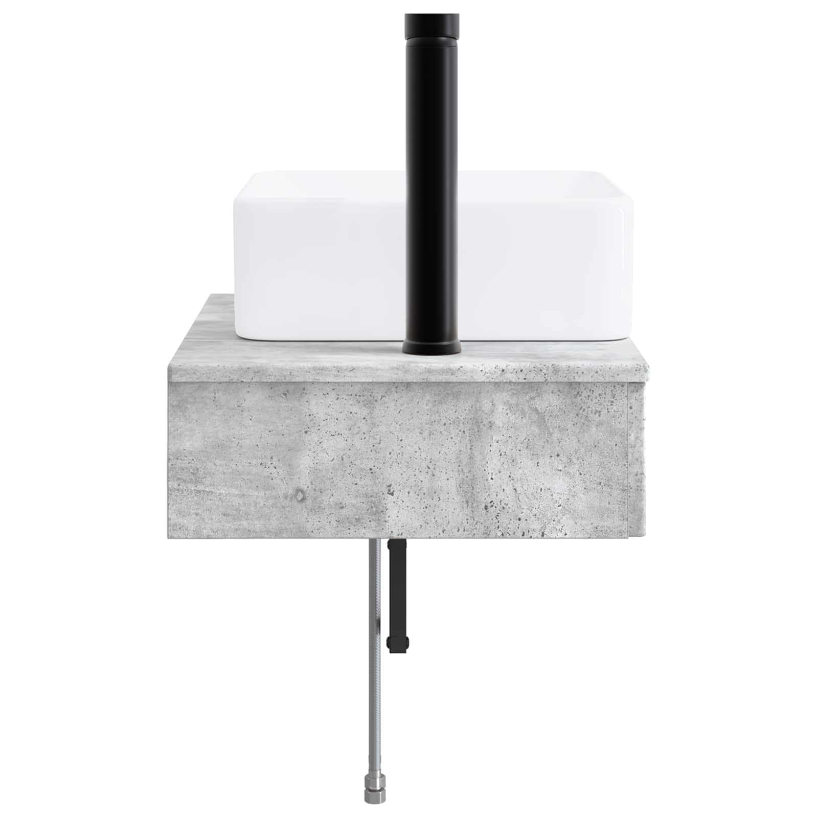 Lavabo da Parete Grigio Cemento 53 x 35 x 39 cm | homemem39