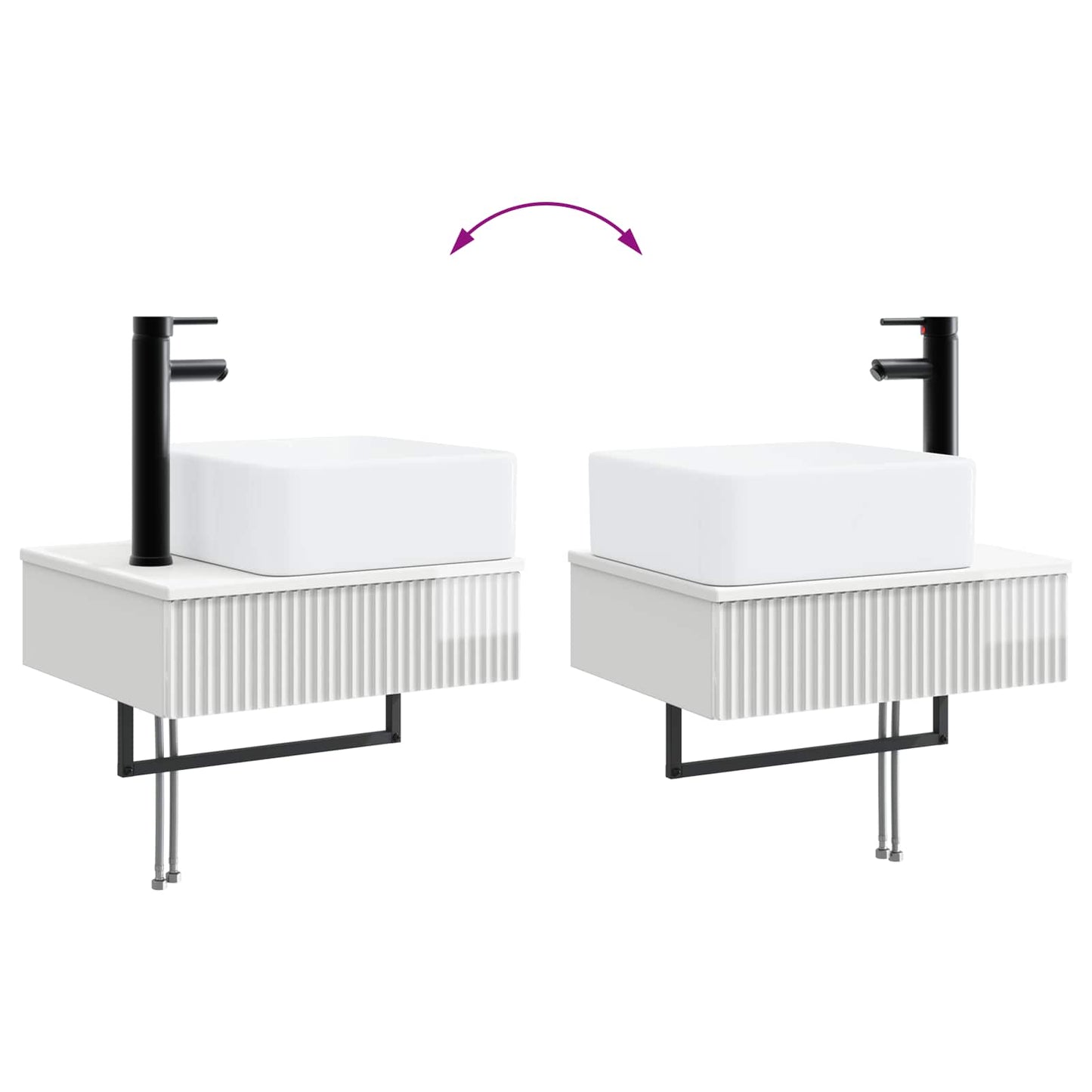 Lavabo da Parete Bianco Lucido 53 x 35 x 39 cm | homemem39