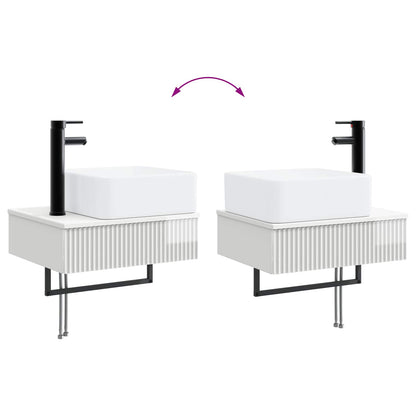 Lavabo da Parete Bianco Lucido 53 x 35 x 39 cm | homemem39