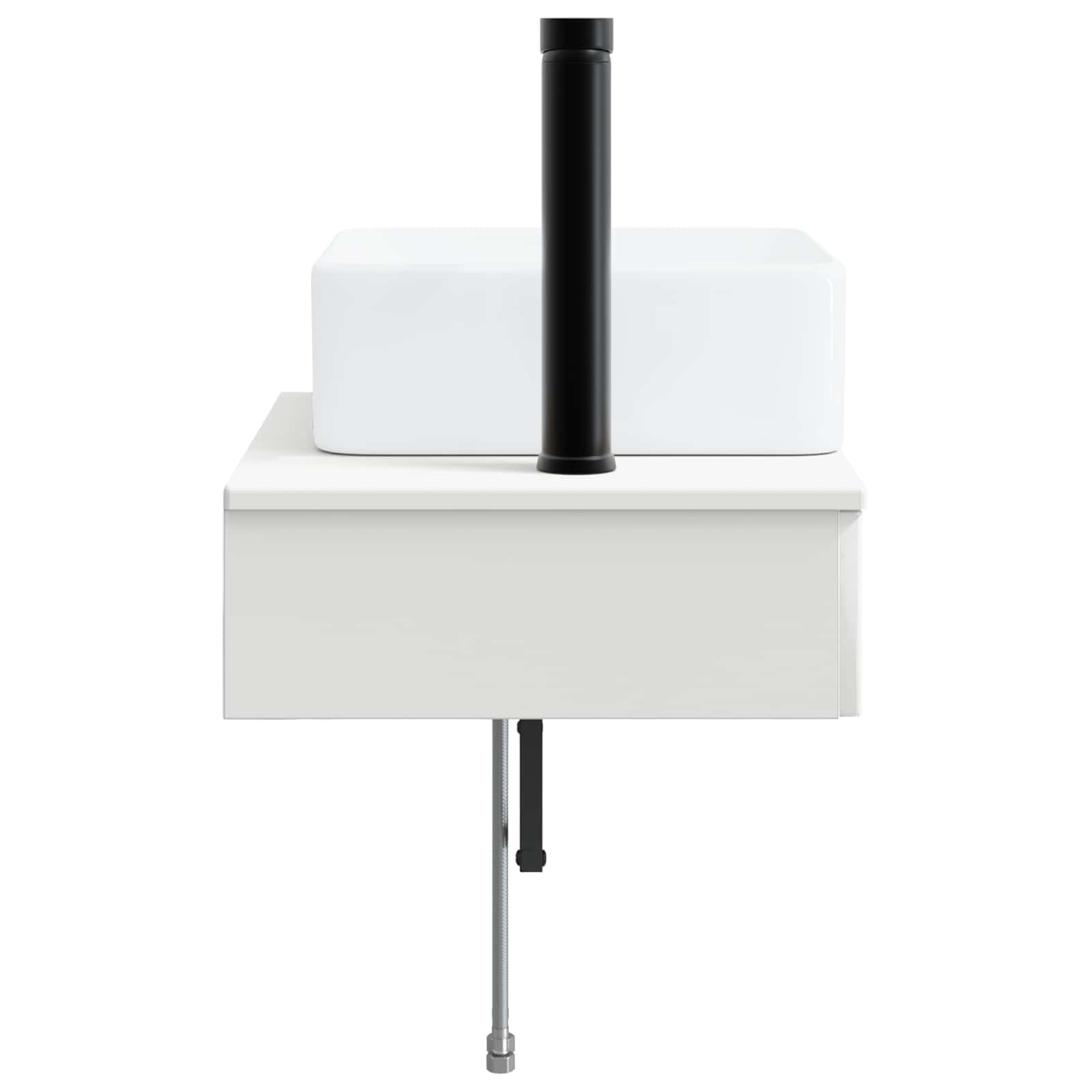 Lavabo da Parete Bianco Lucido 53 x 35 x 39 cm | homemem39