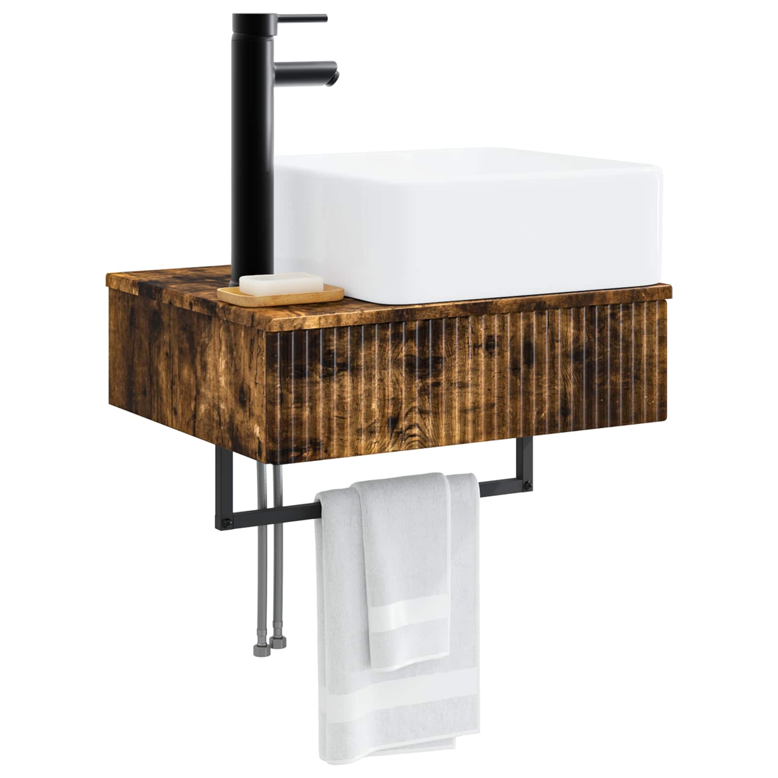 Lavabo da Parete Rovere Fumo 53 x 35 x 39 cm | homemem39