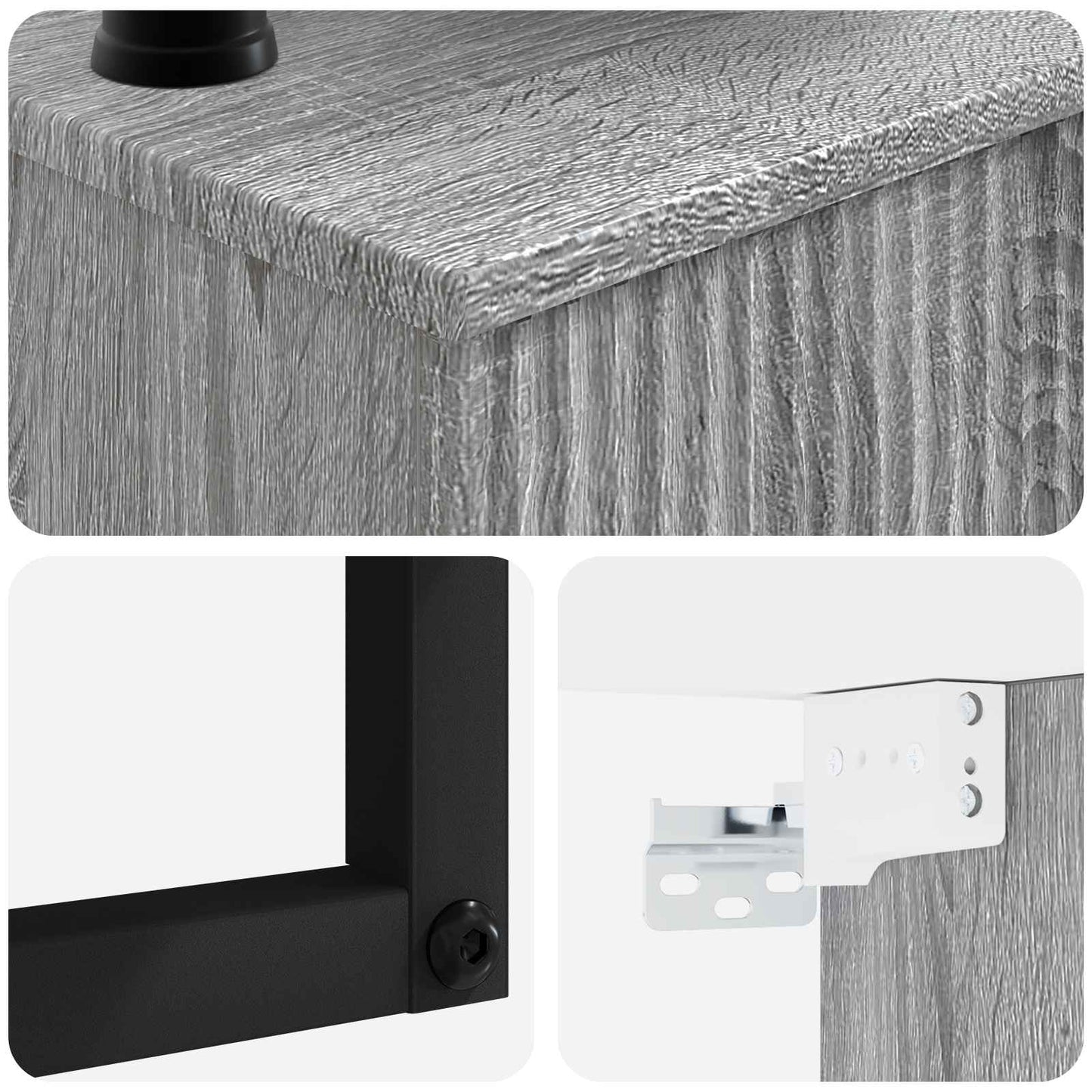 Lavabo da Parete Sonoma grigio 53 x 35 x 39 cm | homemem39