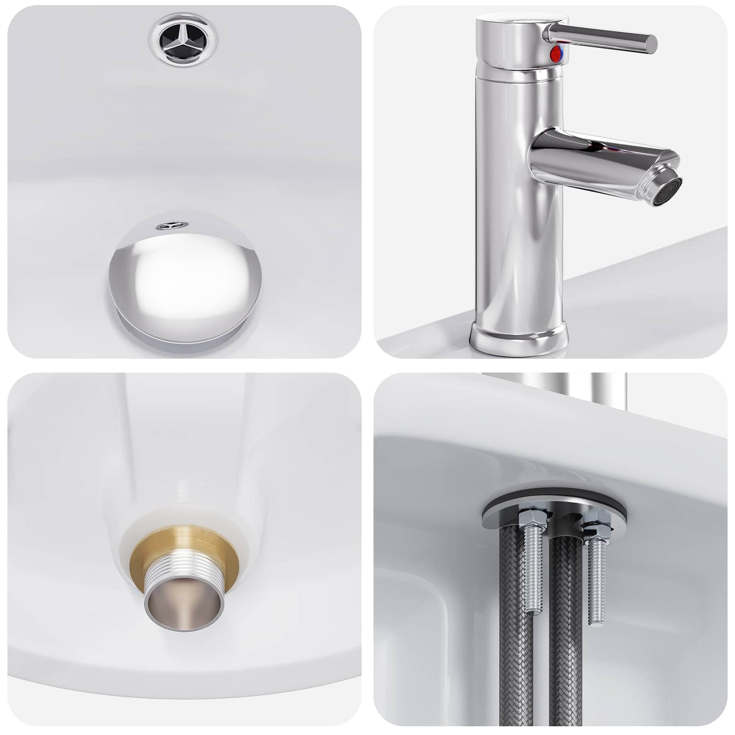 Lavabo da bagno Cromato 59 x 35 x 21 cm Metallo | homemem39