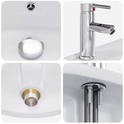 Lavabo da bagno Cromato 59 x 35 x 21 cm Metallo | homemem39