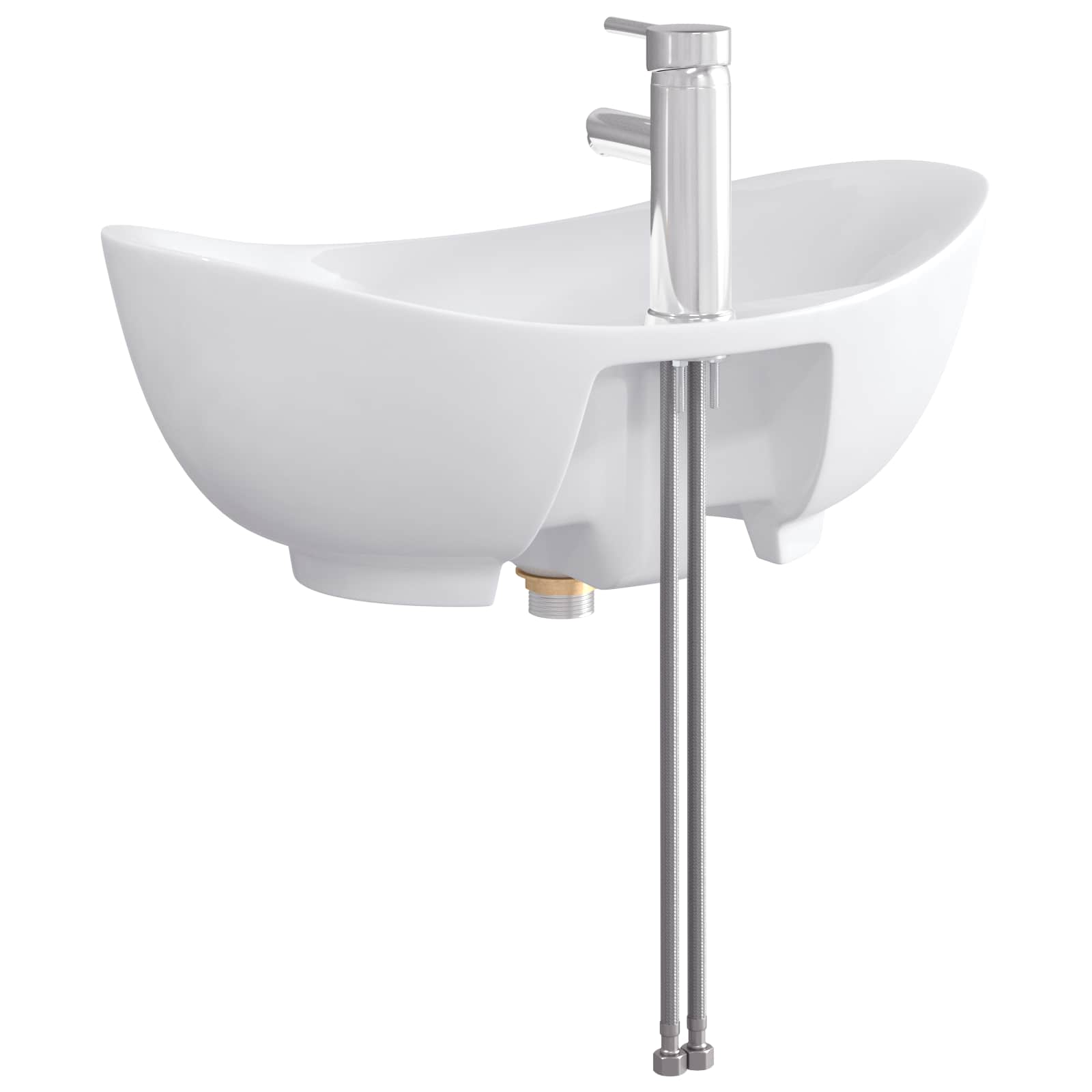 Lavabo da bagno Cromato 59 x 35 x 21 cm Metallo | homemem39