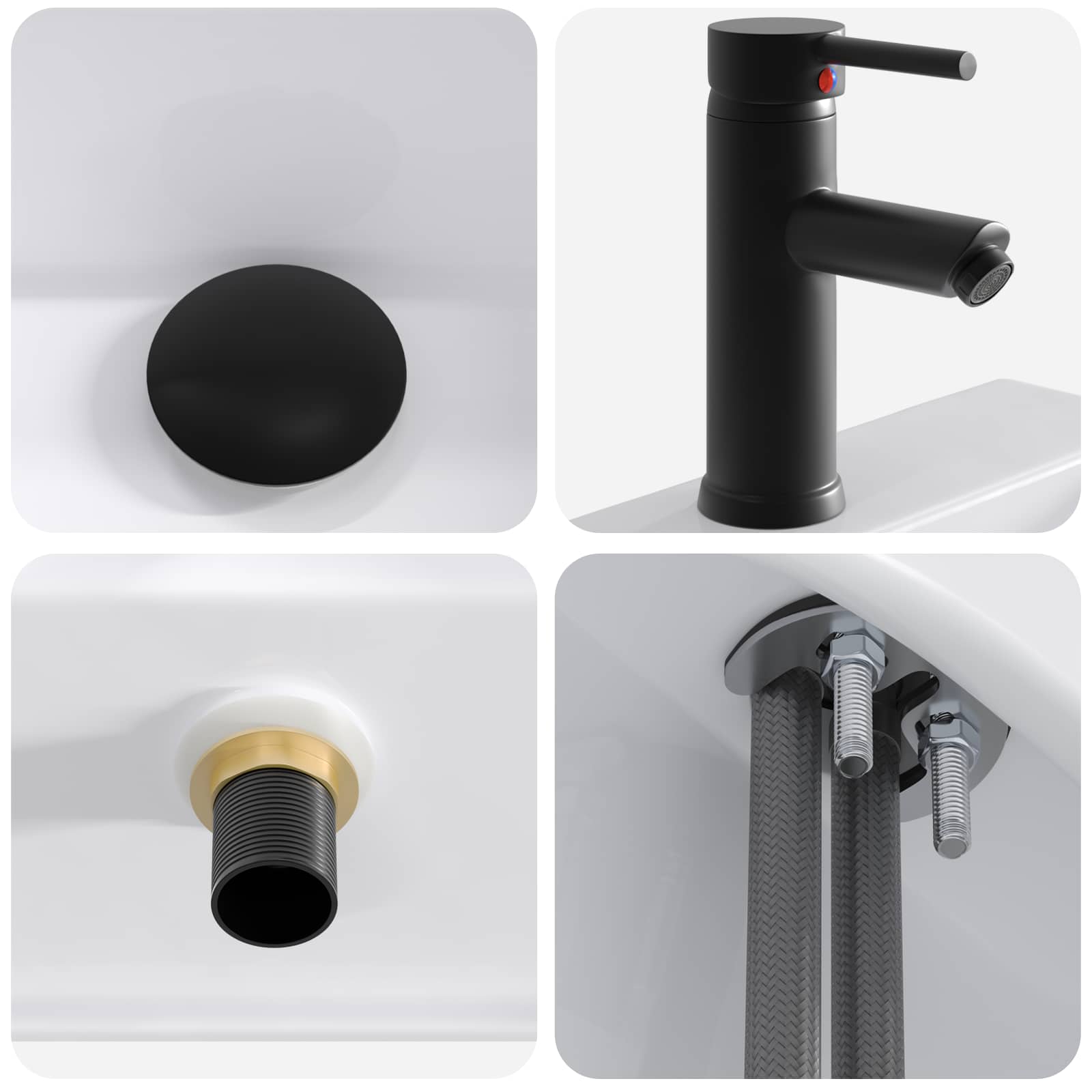 Lavabo da bagno Nero Opaco 39 x 30,5 x 12,5 cm Metallo | homemem39