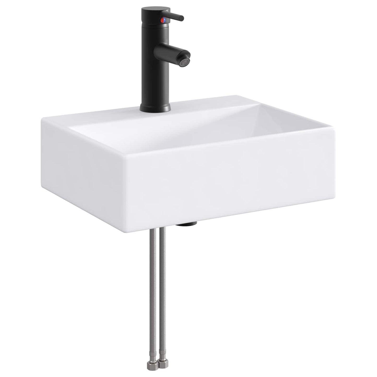 Lavabo da bagno Nero Opaco 39 x 30,5 x 12,5 cm Metallo | homemem39